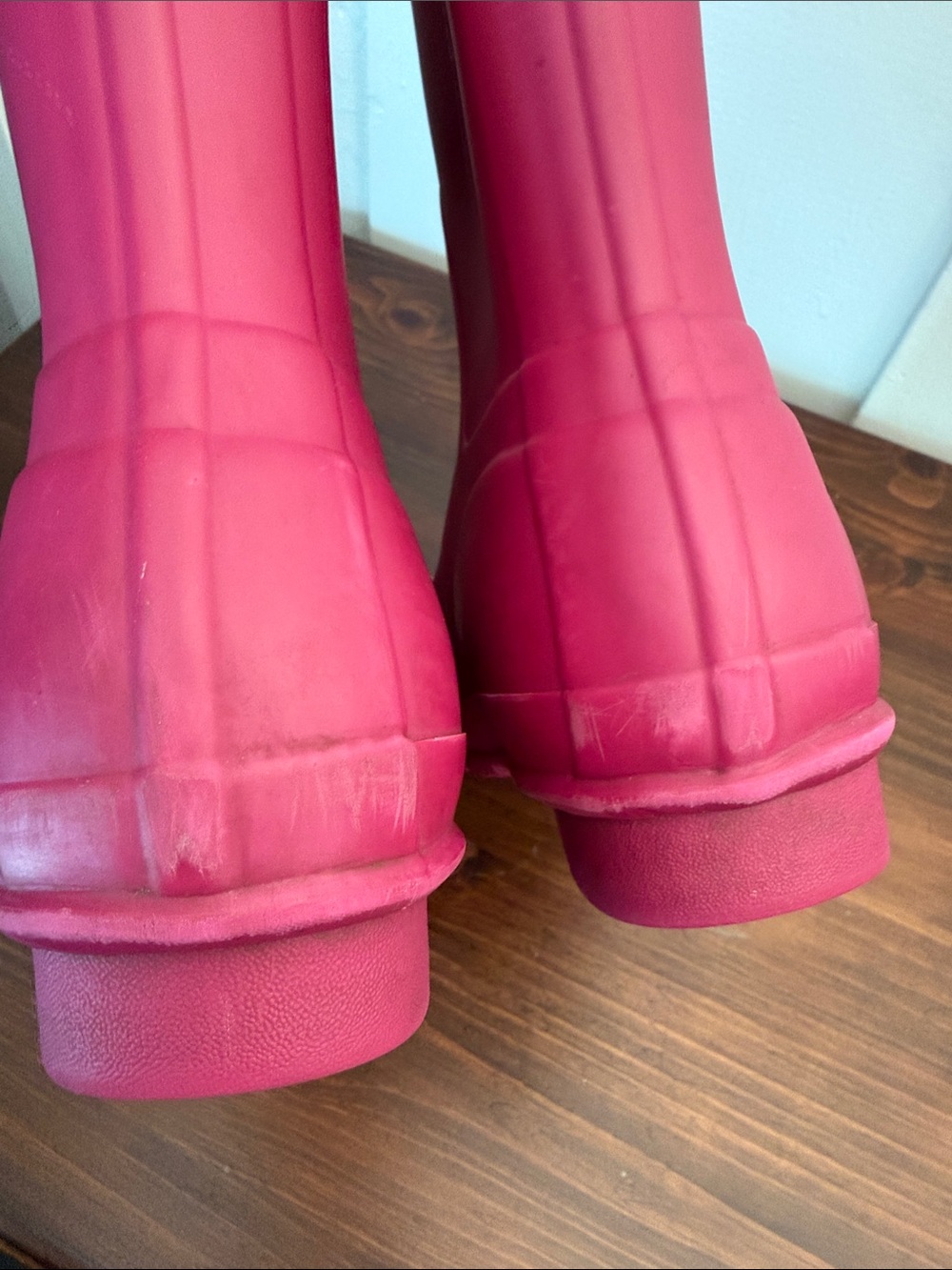 Hunter Original Short Rain Boots Magenta Pink Matte Rubber Wellies Women’s 7 - Picture 10 of 12